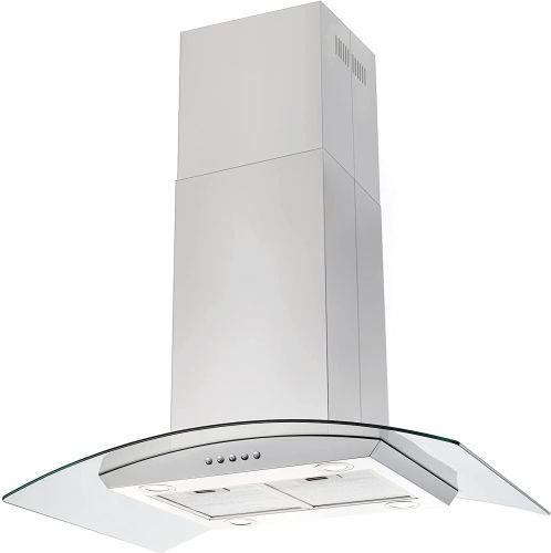 36 inch Stainless Steel Island Mount Range Hood 900CFM Tempered Glass w/LED Lights 36 inch Stainless Steel Island Mount Range Hood 900CFM Tempered Glass w/LED Lights